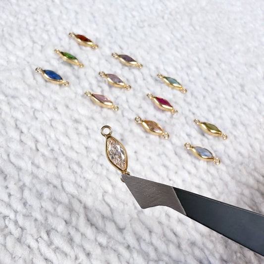 Marquise Birthstone Connectors