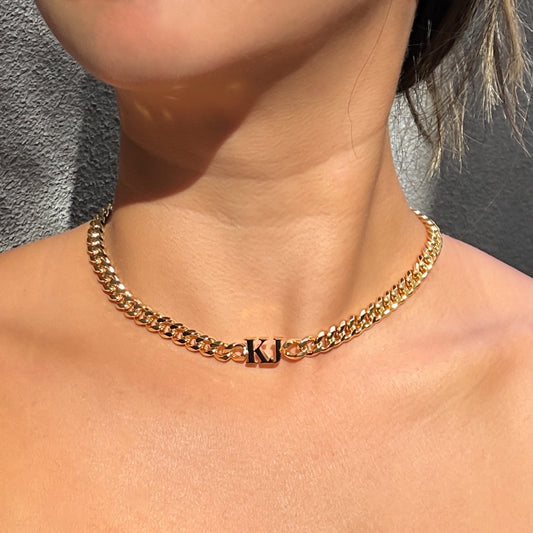 Initial Cuban Chain Necklace