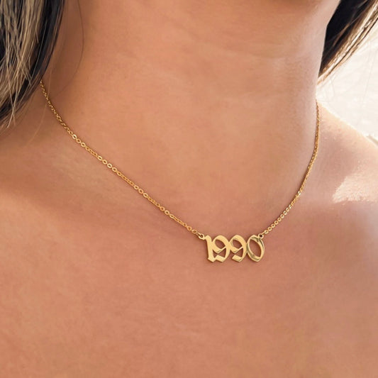 Old English Year Necklace