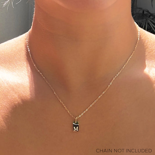 Mini Engraved Initial Pendants