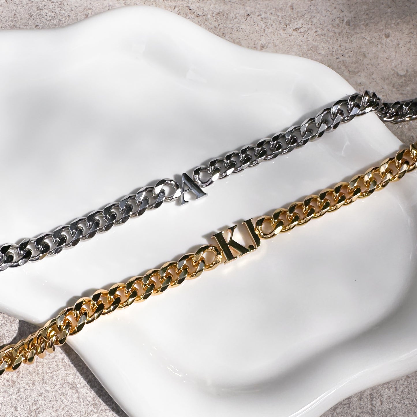 Initial Cuban Chain Necklace