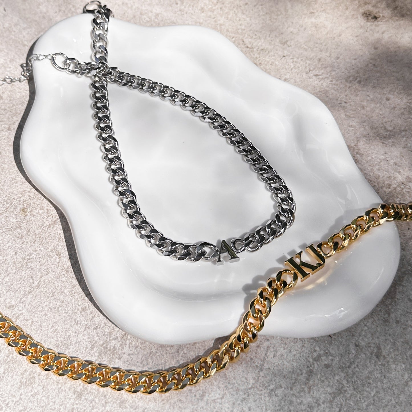 Initial Cuban Chain Necklace
