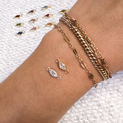 Marquise Birthstone Connectors