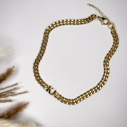 Initial Cuban Chain Necklace