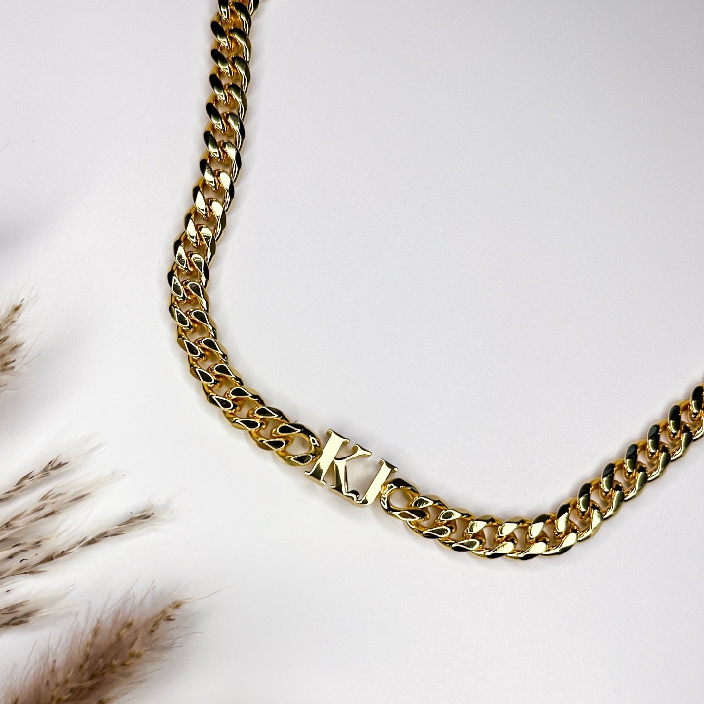 Initial Cuban Chain Necklace