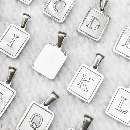 Mother Of Pearl Initial Pendants