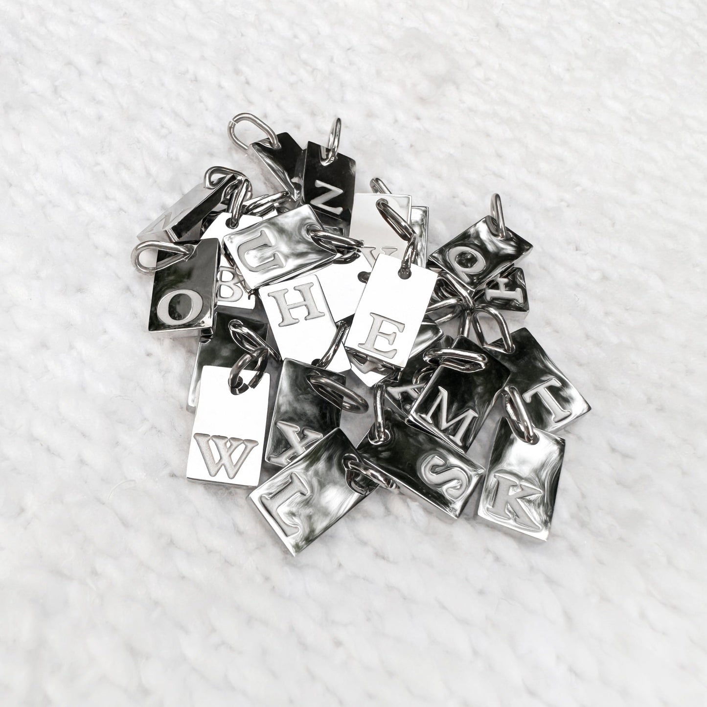 Mini Engraved Initial Pendant Necklaces