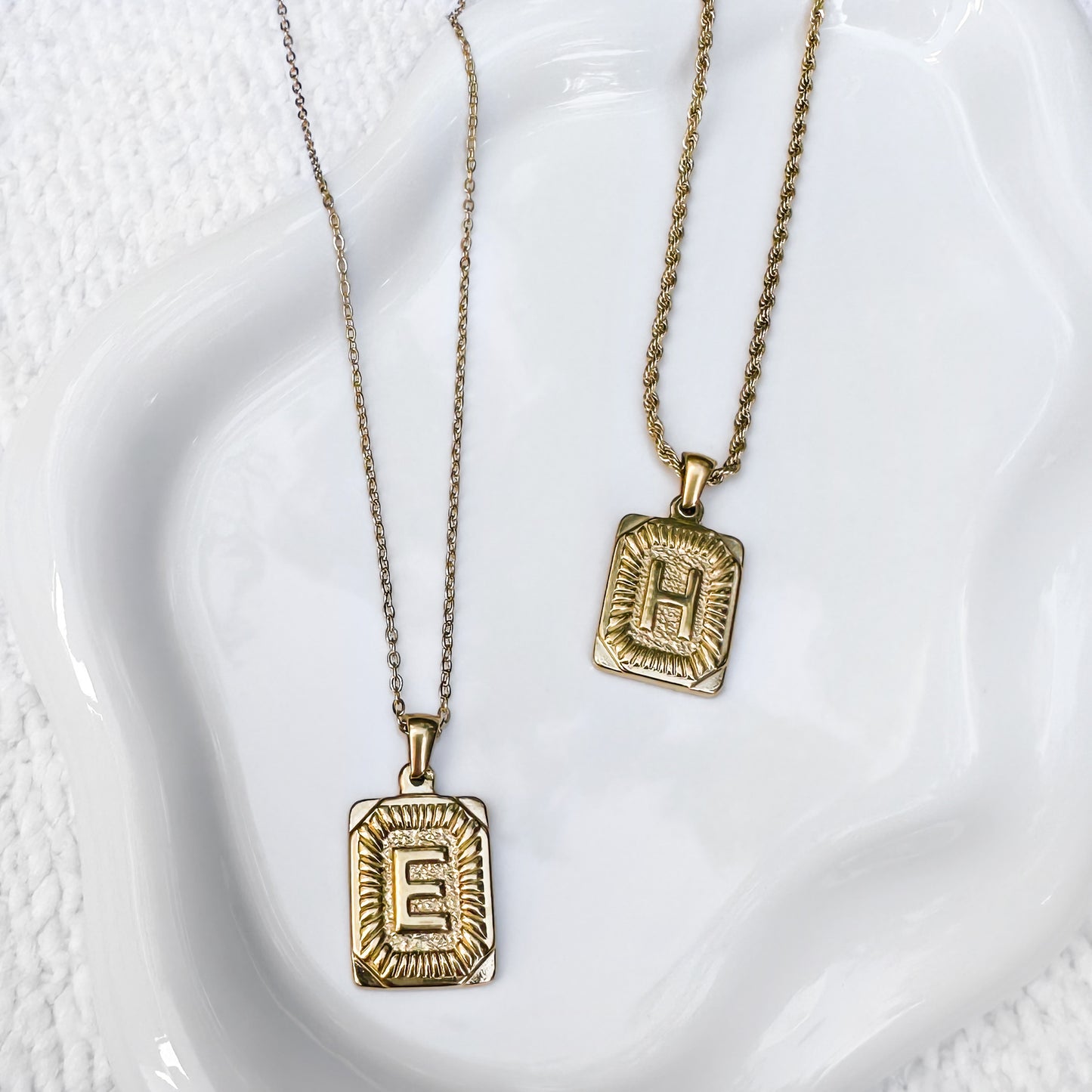 Gold Initial Pendant Necklace