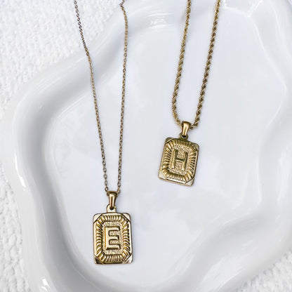 Gold Initial Pendant Necklace