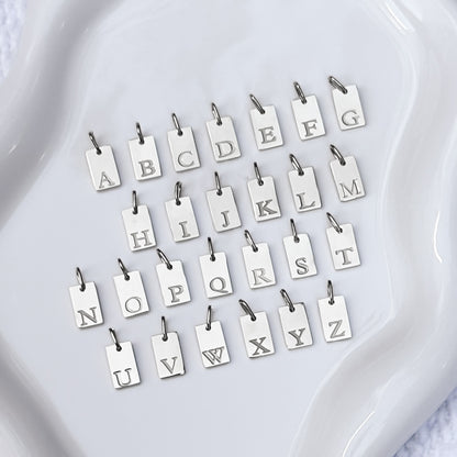 Mini Engraved Initial Pendant Necklaces