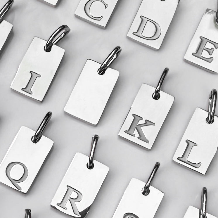 Mini Engraved Initial Pendants