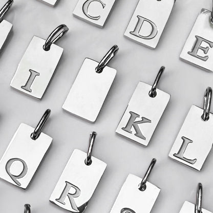 Mini Engraved Initial Pendants