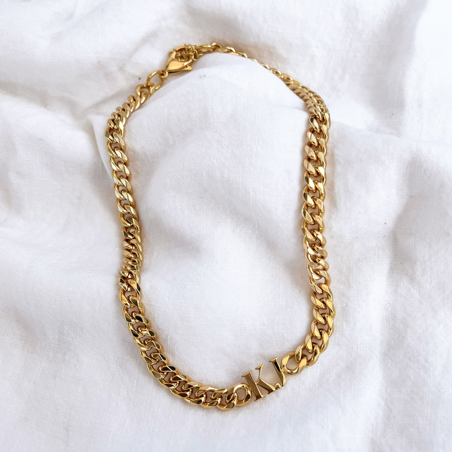 Initial Cuban Chain Necklace
