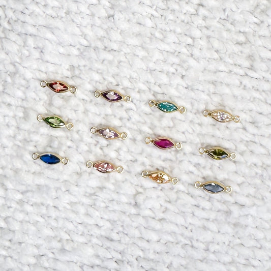 Marquise Birthstone Connectors