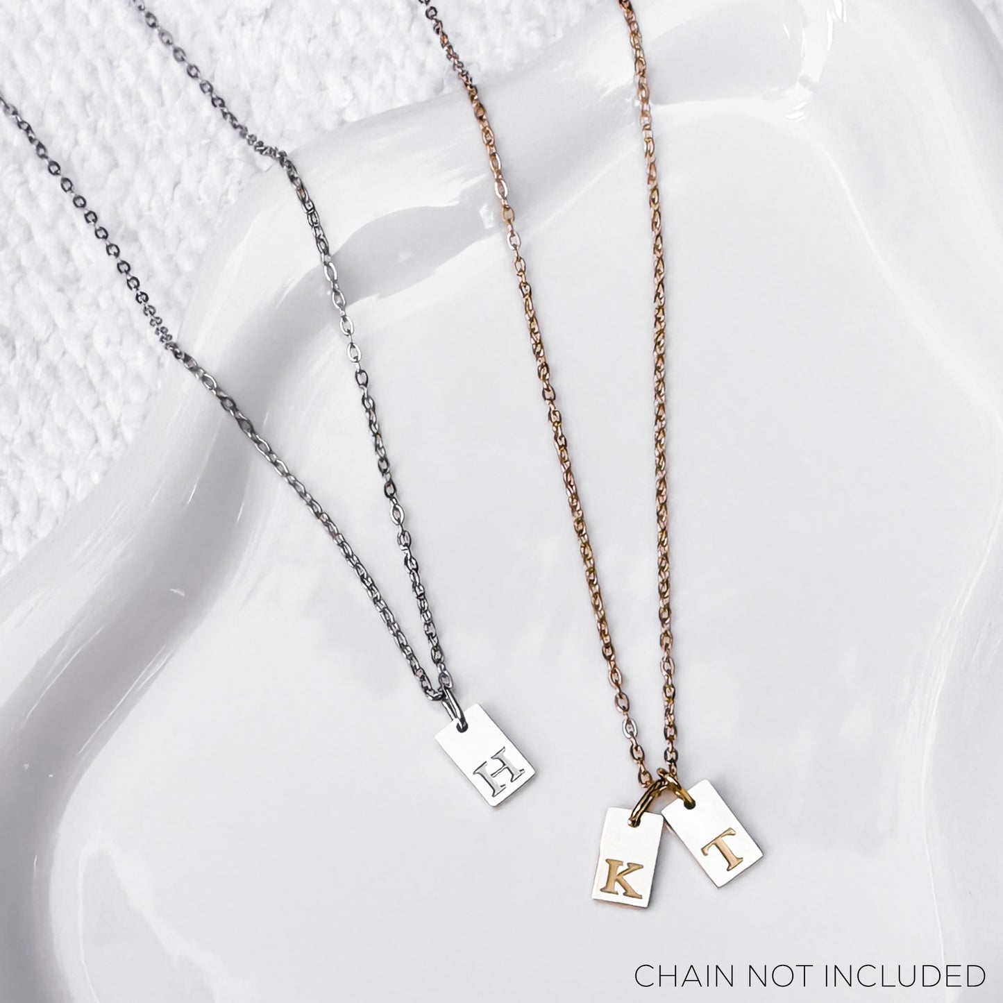 Mini Engraved Initial Pendants