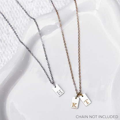 Mini Engraved Initial Pendants