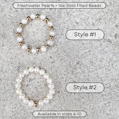 Freshwater Pearl Stretchy Ring